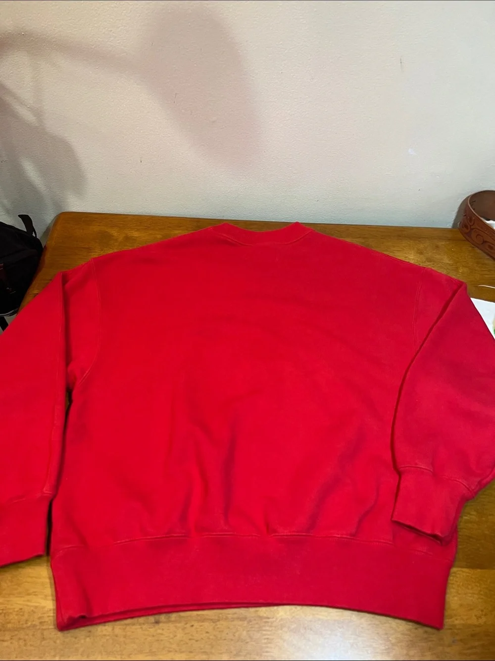 Jordan Red Crewneck Sweatshirt with White Air Jordan Logo Size SMALL